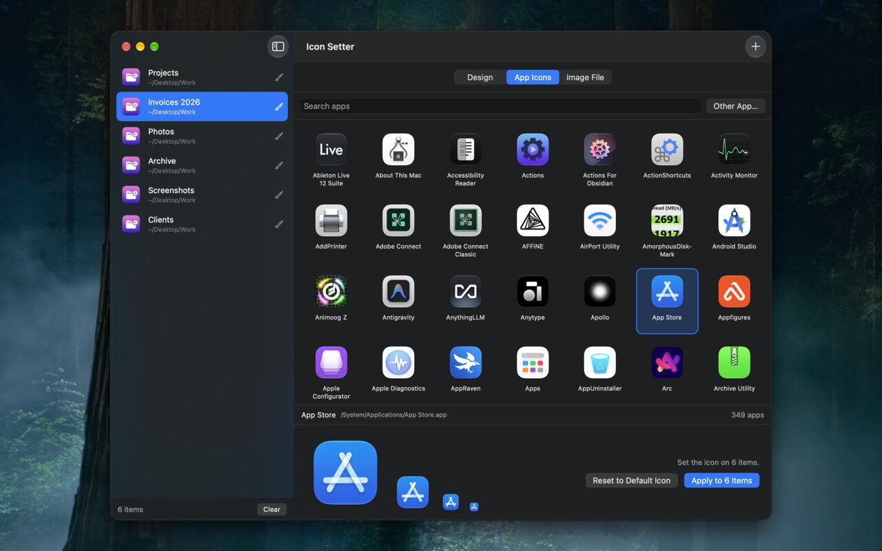 Or borrow the icon of any app already installed