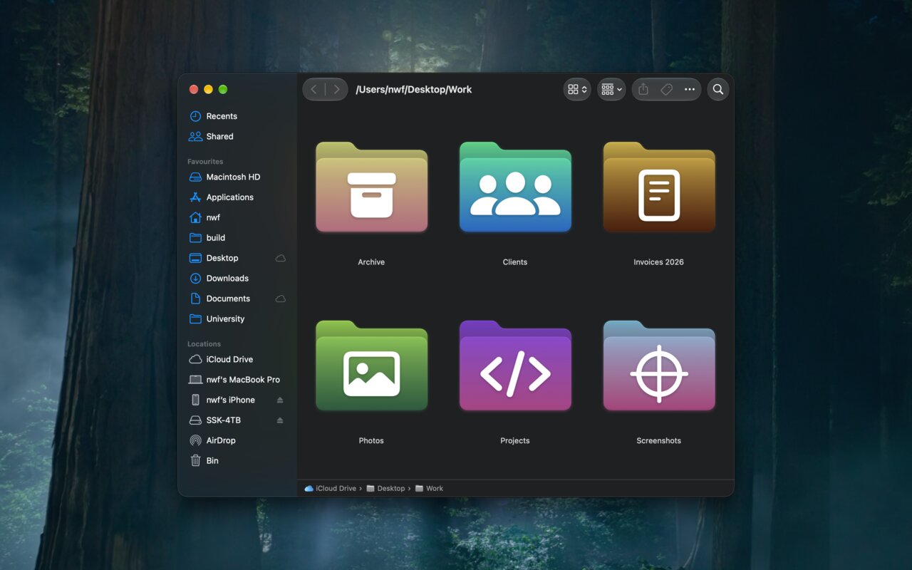 Or give every folder an icon of its own