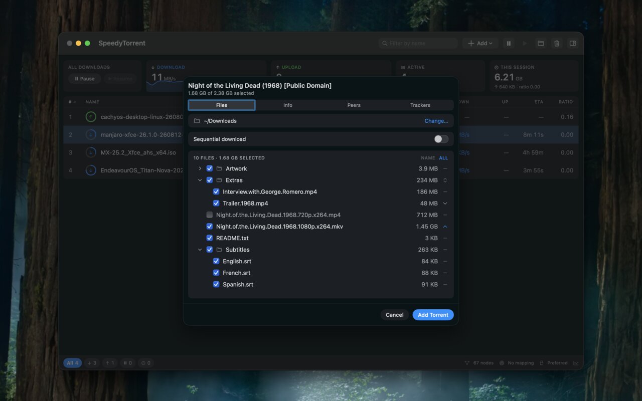 Pick the files you want before a byte is downloaded
