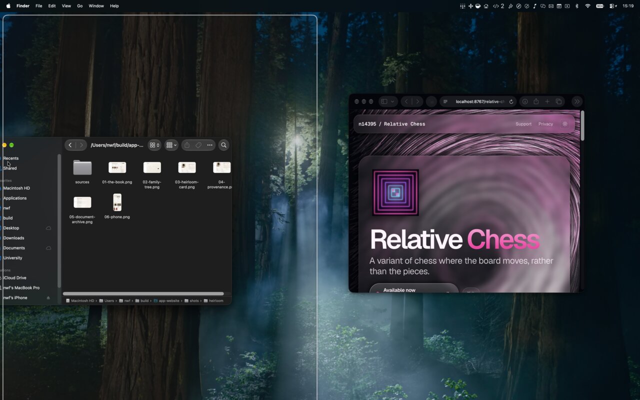 macOS's own tiling preview still appears mid-drag